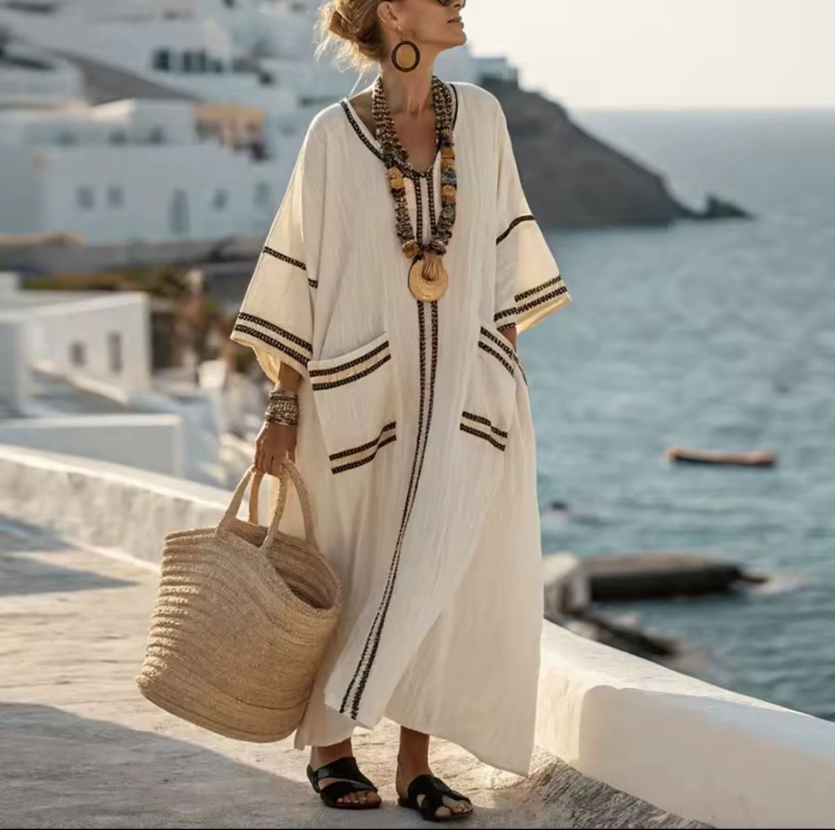 Elegante Mary - Abito lungo da spiaggia per un look estivo alla moda - Serena Roma
