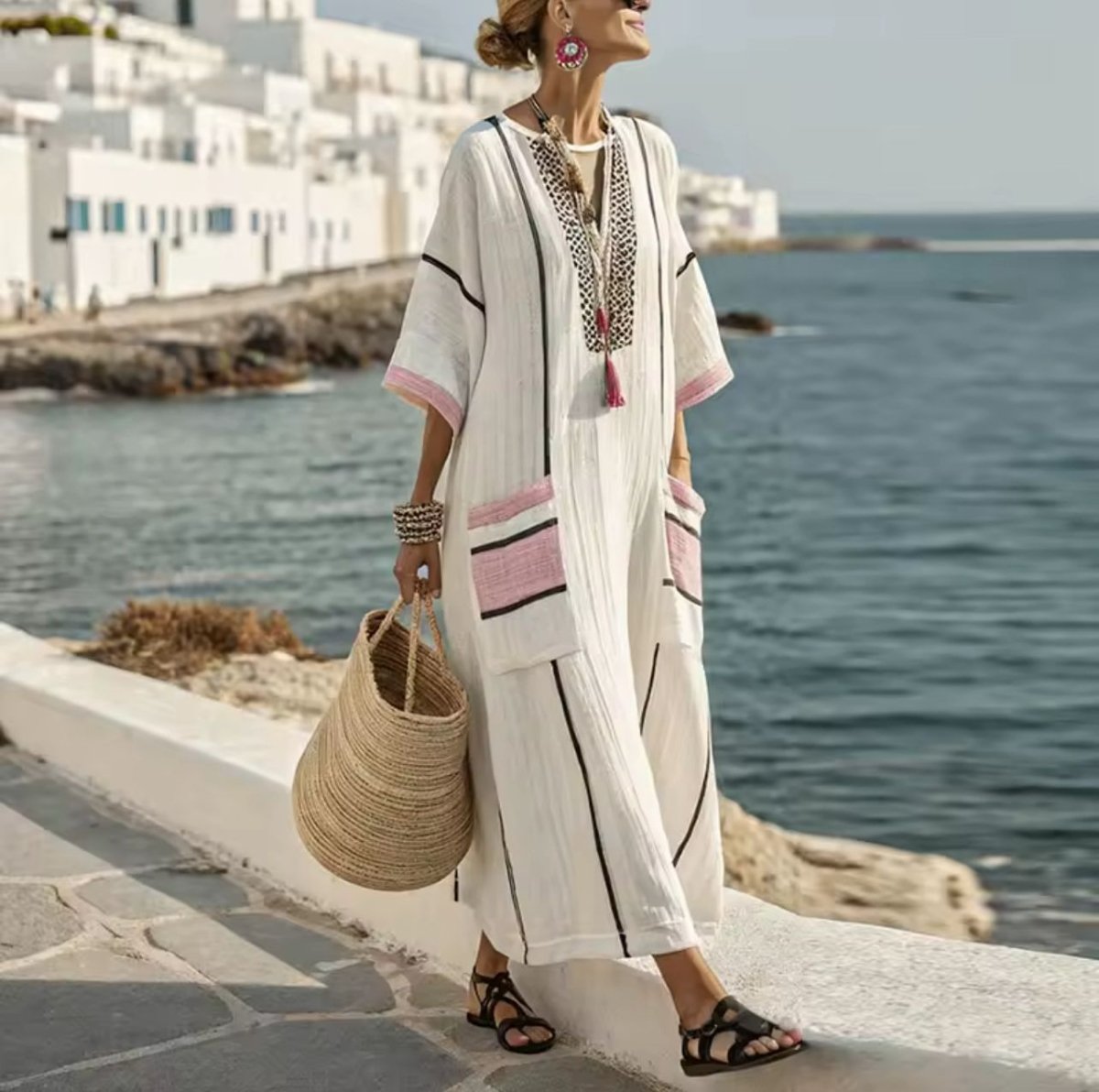 Elegante Mary - Abito lungo da spiaggia per un look estivo alla moda - Serena Roma