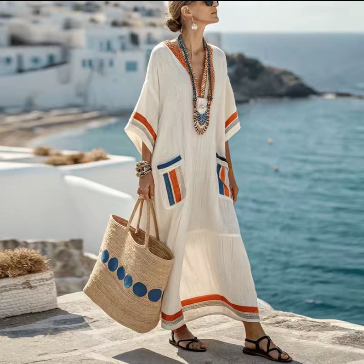 Elegante Mary - Abito lungo da spiaggia per un look estivo alla moda - Serena Roma