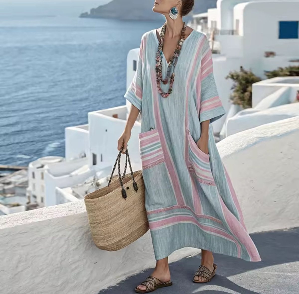 Elegante Mary - Abito lungo da spiaggia per un look estivo alla moda - Serena Roma