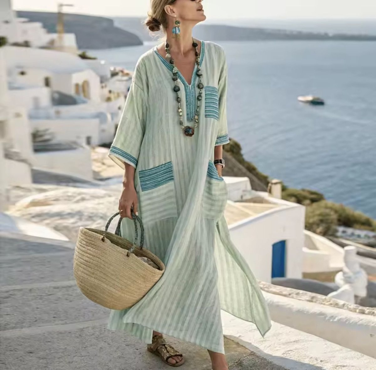 Elegante Mary - Abito lungo da spiaggia per un look estivo alla moda - Serena Roma