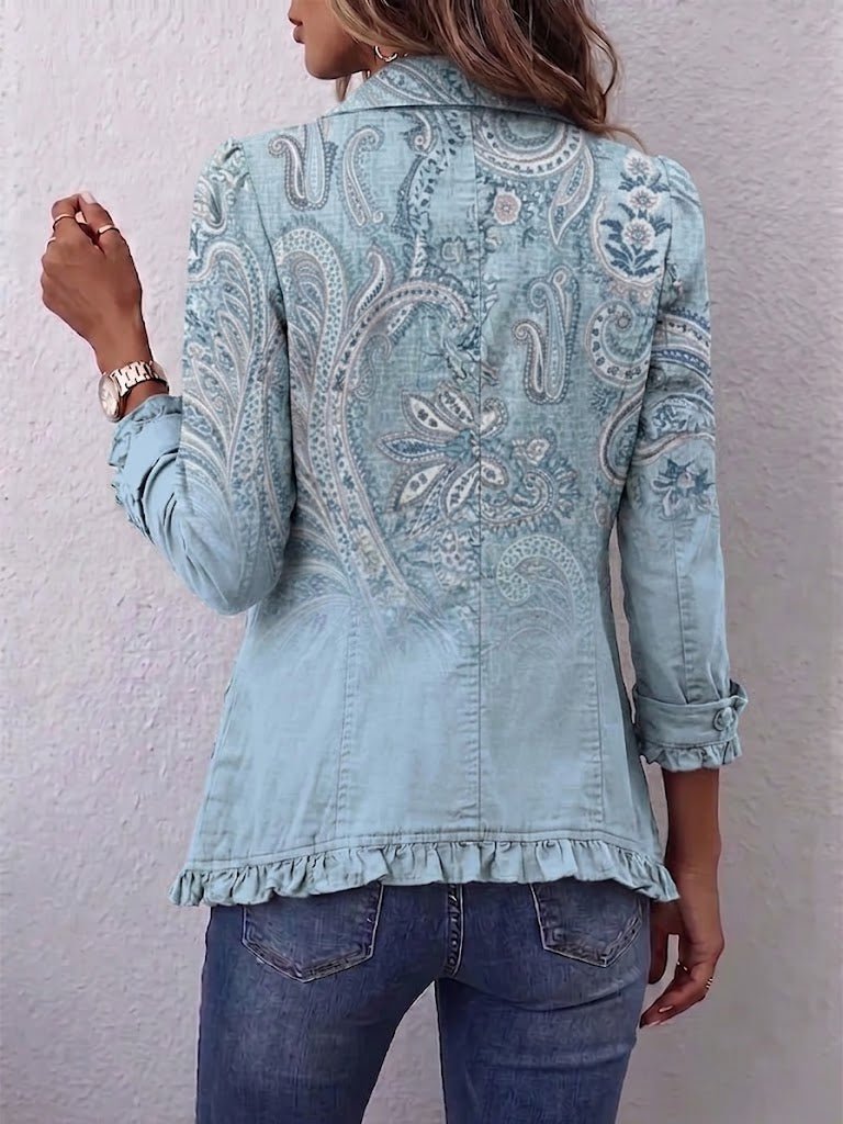 Estrella™ | Giacca con rouches e motivo paisley vintage - Serena Roma