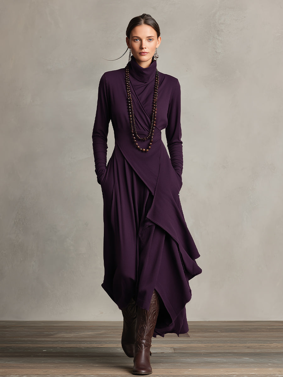 Elora™ | Abito Maxi in Maglia Asimmetrico Natalia
