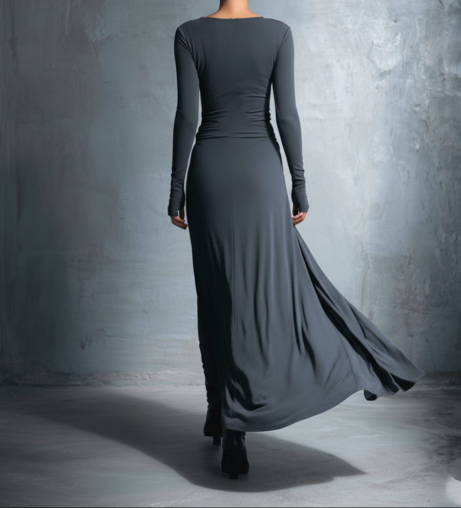 Elora ❘ Abito maxi con nodo laterale
