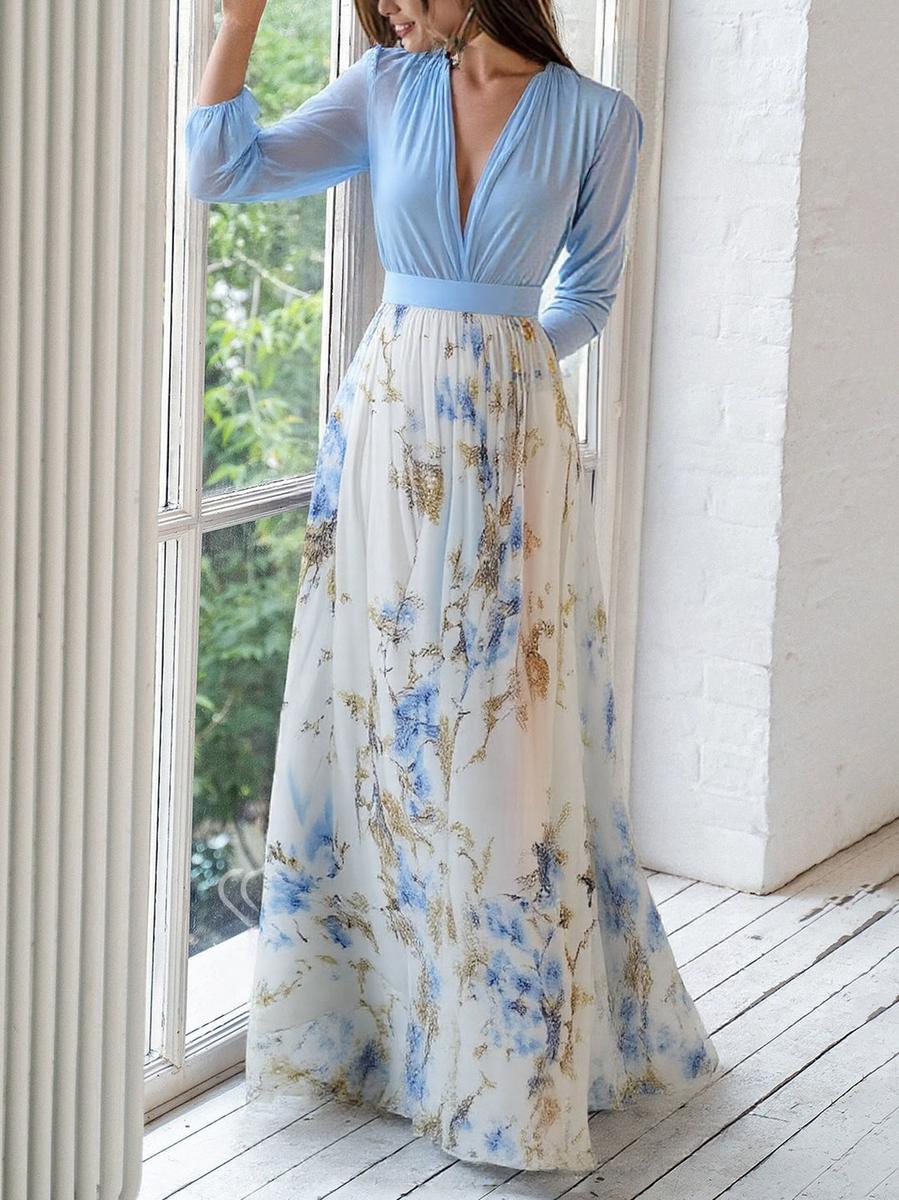 Harper | Bellissimo maxi abito con stampa floreale - Serena Roma