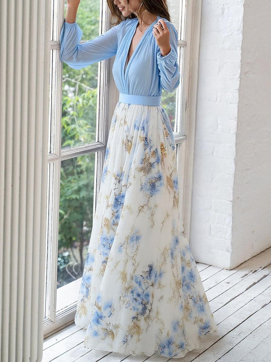 Harper | Bellissimo maxi abito con stampa floreale - Serena Roma
