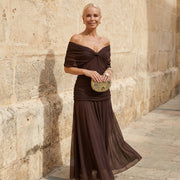 Reagan | Elegante abito marrone