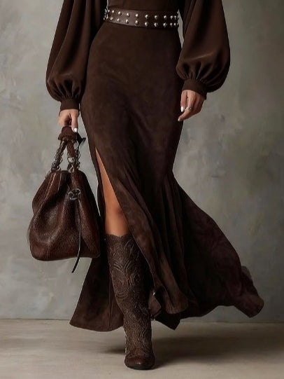 Elora™ | Abito Midi in Suede Vintage Harriet