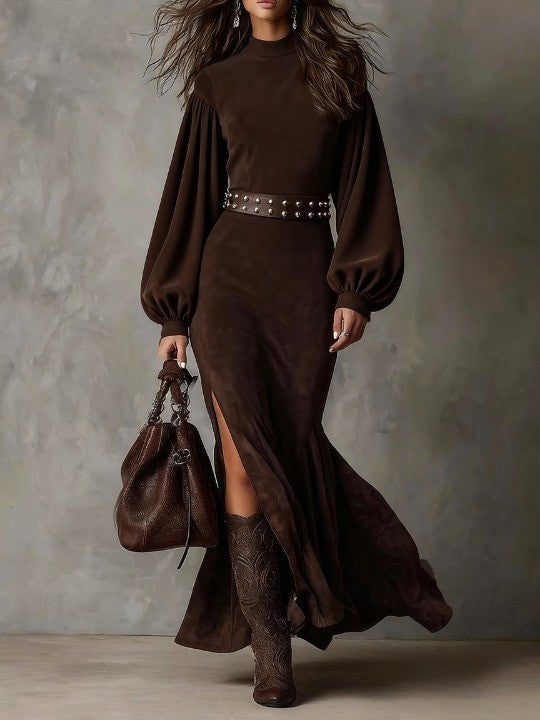 Elora™ | Abito Midi in Suede Vintage Harriet
