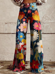 Léna - Pantaloni larghi floreali