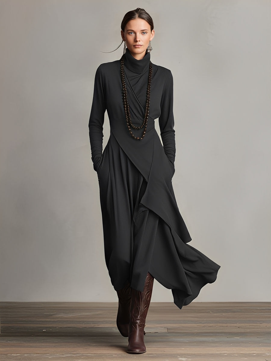 Elora™ | Abito Maxi in Maglia Asimmetrico Natalia