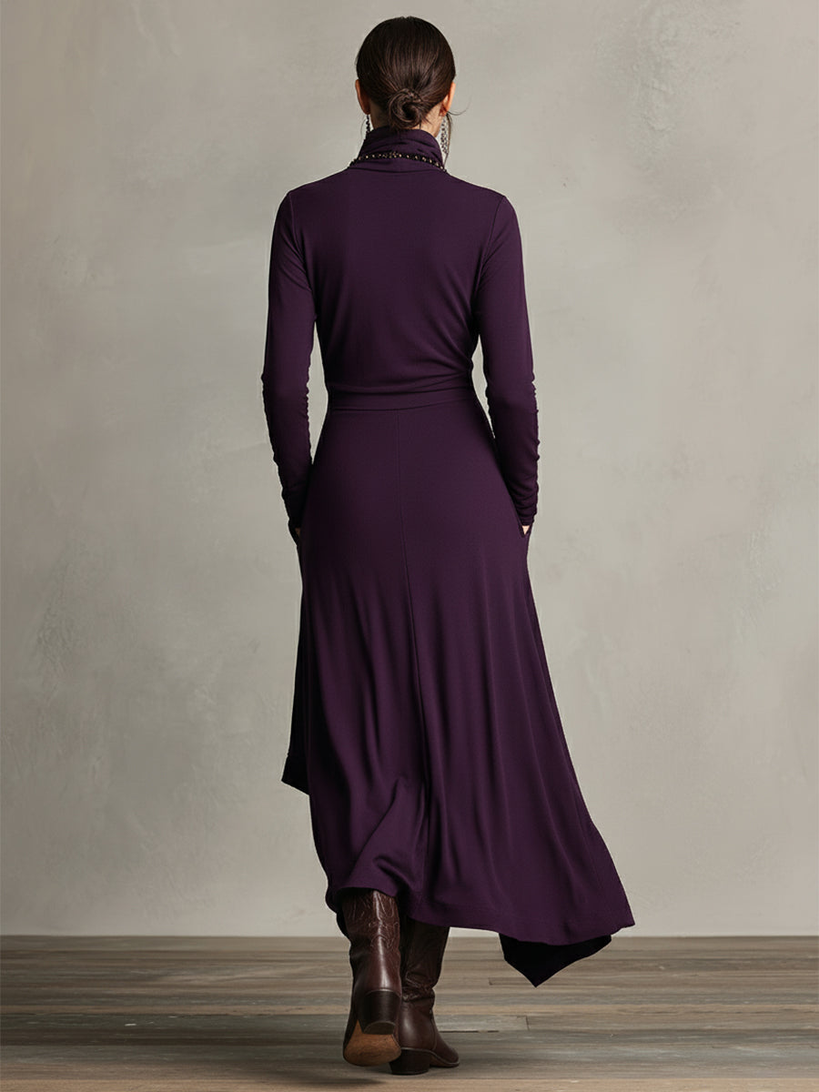 Elora™ | Abito Maxi in Maglia Asimmetrico Natalia