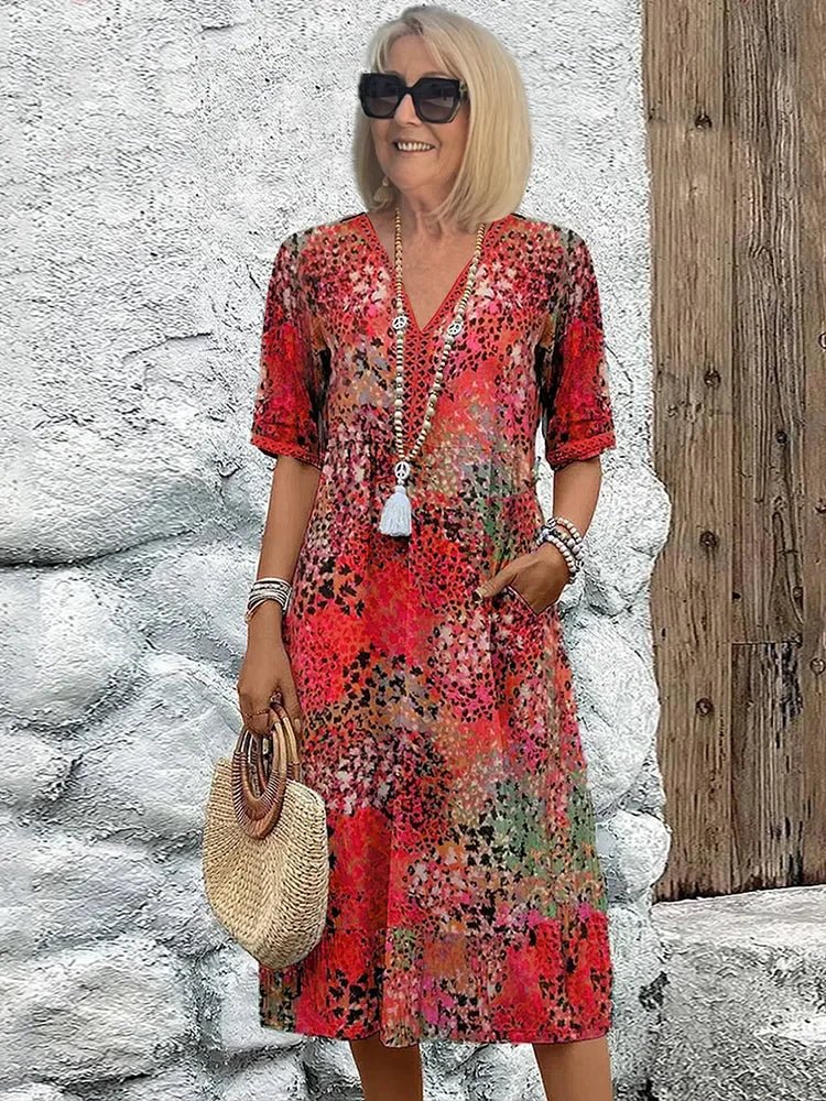 Lina | Abito leggero con scollo a V - Serena Roma