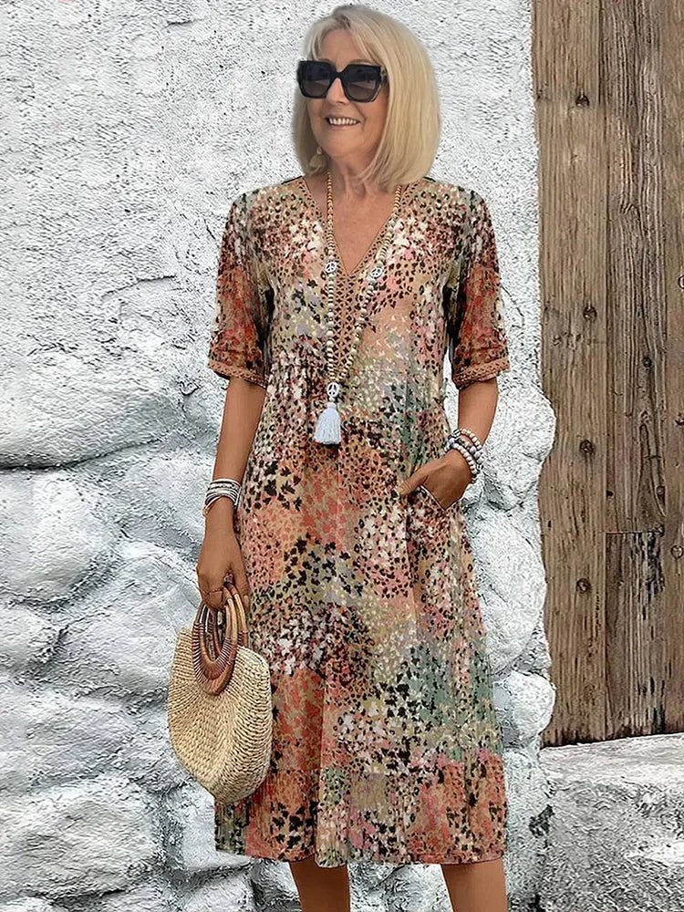 Lina | Abito leggero con scollo a V - Serena Roma