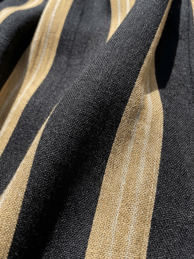 Lina | Short Sleeve V Neck Striped Wrap Midi Dress - Serena Roma