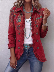 Fayrene™ | Giacca con rouches in stile bohémien paisley