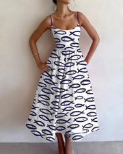 Sablewyn | Abito midi con schizzo costiero - Serena Roma