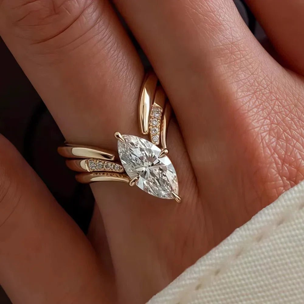 Sensibilizzazione sul tumore al seno | Anello elegante a goccia | 1+1 Gratis - Serena Roma