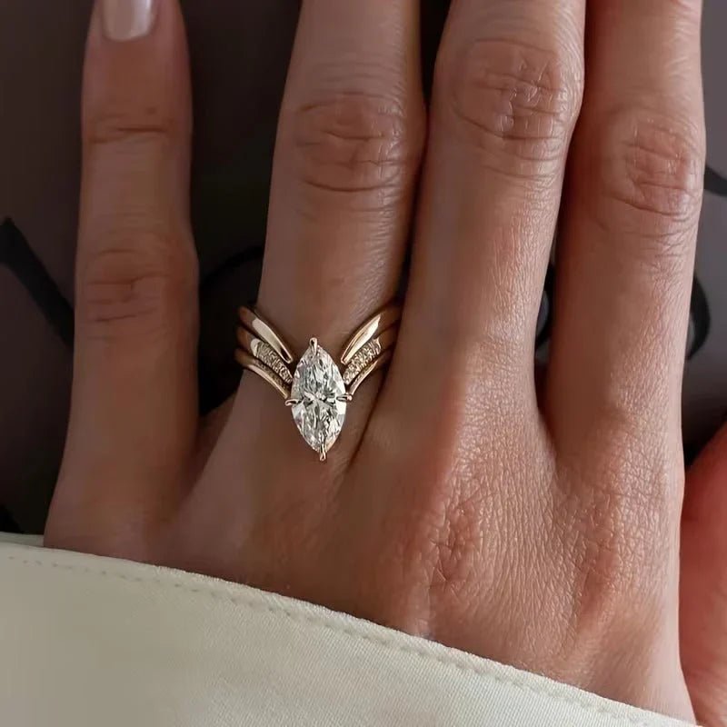 Sensibilizzazione sul tumore al seno | Anello elegante a goccia | 1+1 Gratis - Serena Roma