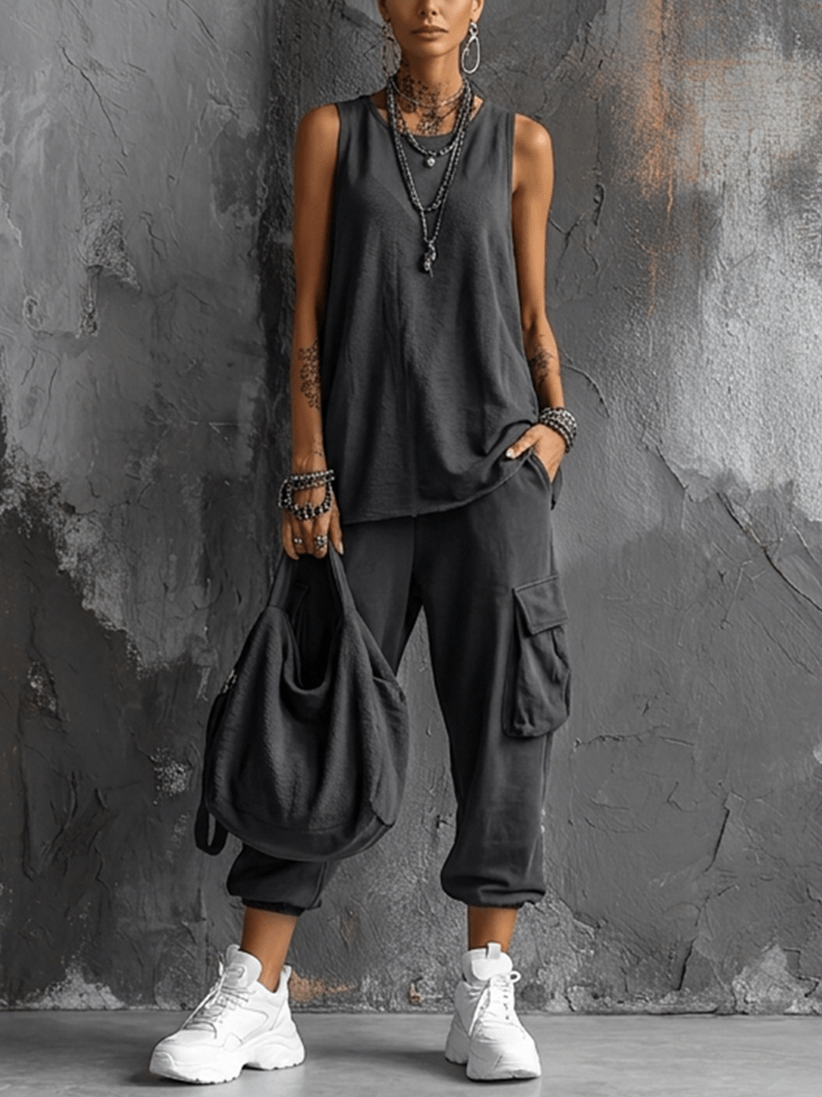 Valentina | Completo Casual Morbido con Tasche - Serena Roma