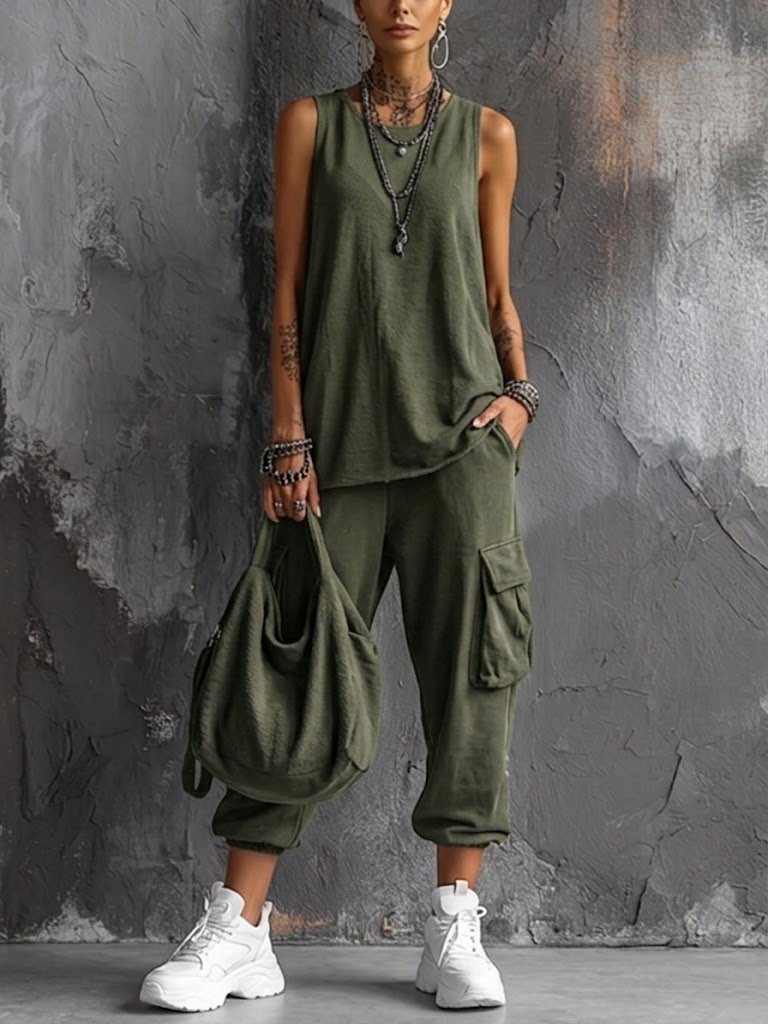 Valentina | Completo Casual Morbido con Tasche - Serena Roma
