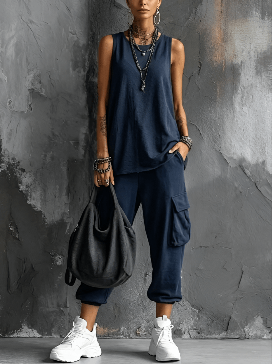 Valentina | Completo Casual Morbido con Tasche - Serena Roma