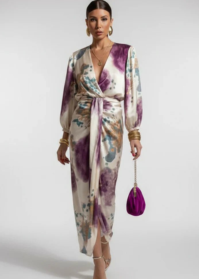 Valentina - Elegante abito con scollo a V - Serena Roma