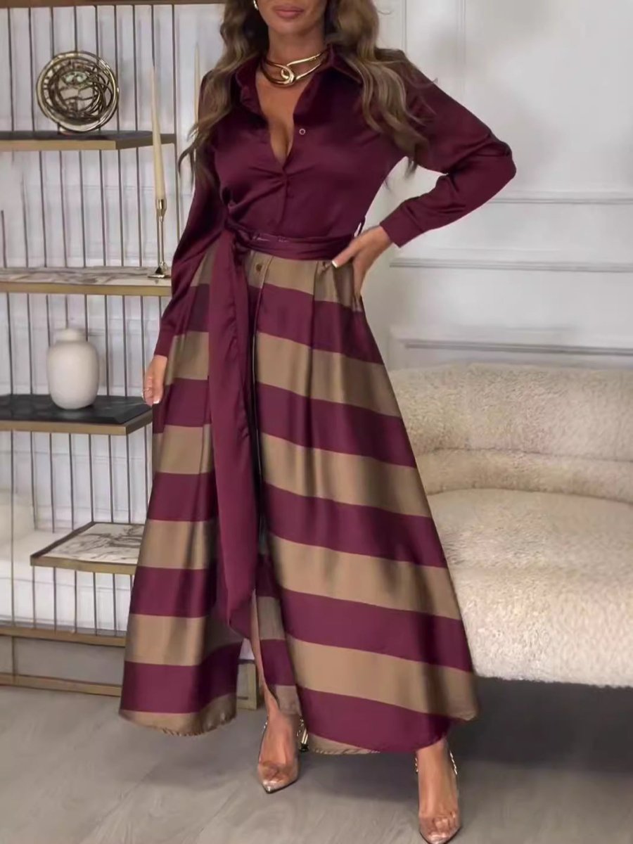 Yvonne | Maxi abito a righe - Serena Roma