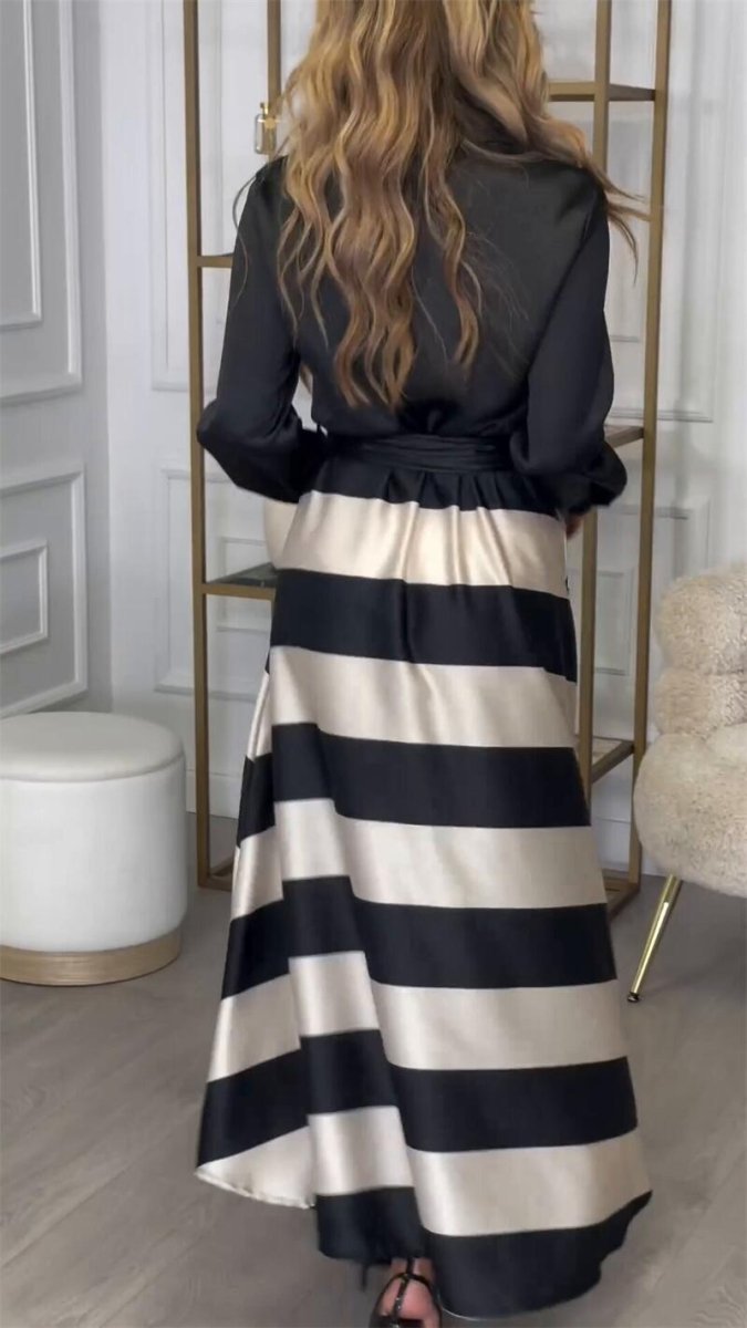 Yvonne | Maxi abito a righe - Serena Roma